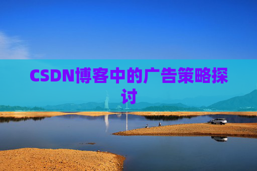 CSDN博客中的广告策略探讨